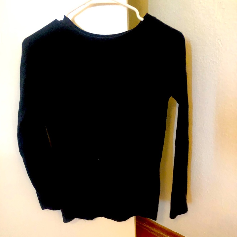 Joes Jeans black long sleeve waffle tee Boys size Large